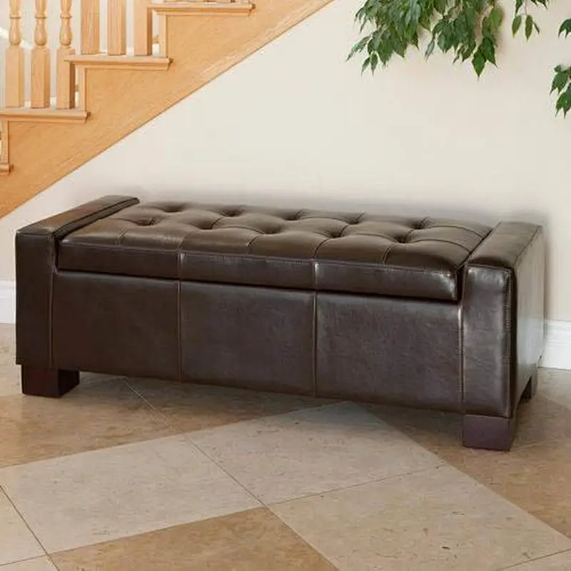 Fabric ottoman bench/round ottoman/storage ottoman