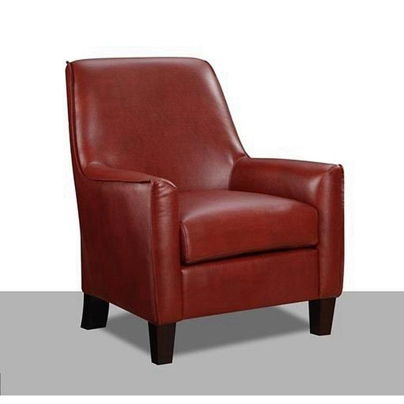 High quality stting room chair red air leather book reading leisure chair living room furniture chair