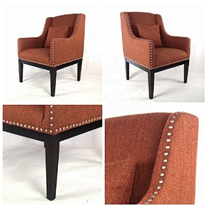 New Fashion Design Hot Sale Simple High Quality Living Room Furniture Sofa Chair with Nails
