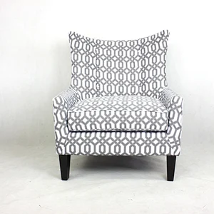 Frank Furniture American Style Accent Chair Living Room High Back Customized Fabric Wooden Frame Chair