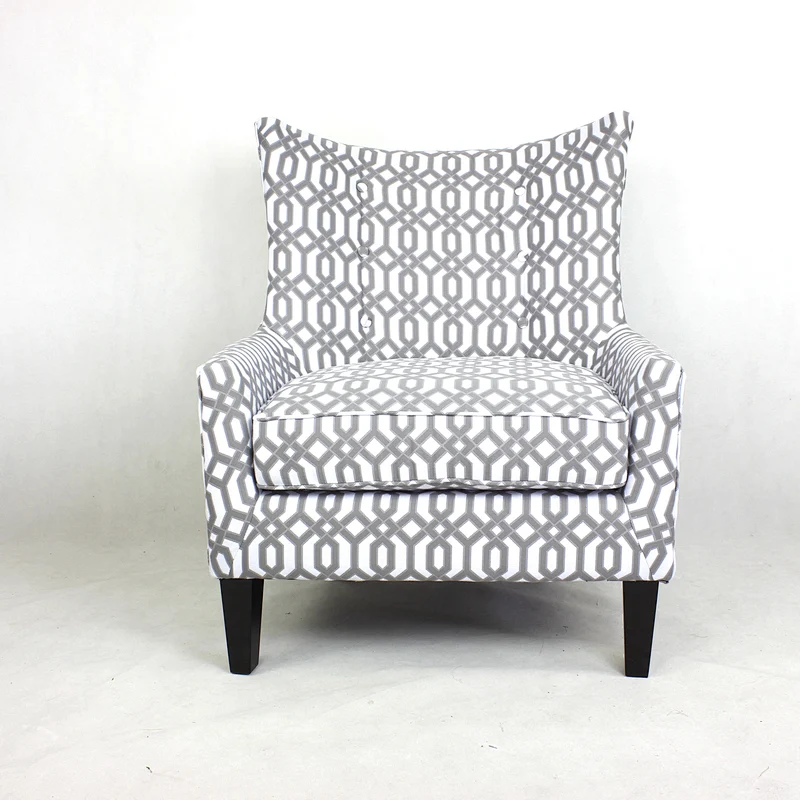 Frank Furniture American Style Accent Chair Living Room High Back Customized Fabric Wooden Frame Chair