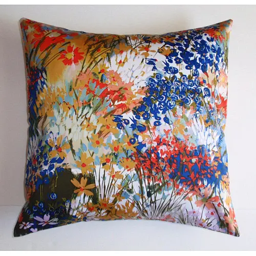 Frank Furniture Painting Style Customized Cushion Fabric Sofa Pillow Case Cover European Pillow Case
