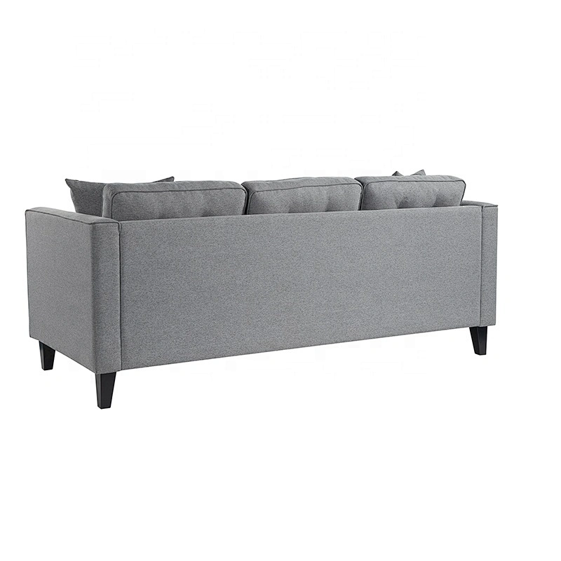 High Quality Three Seat Fabric Modern Furniture Sofa With Walnut Wood Legs