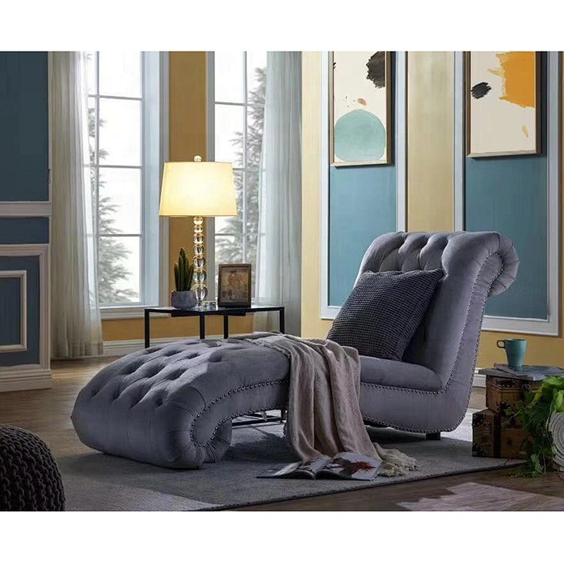 Modern chaise design black fabric bendroom chaise lounge for living room furniture chaise chesterfield