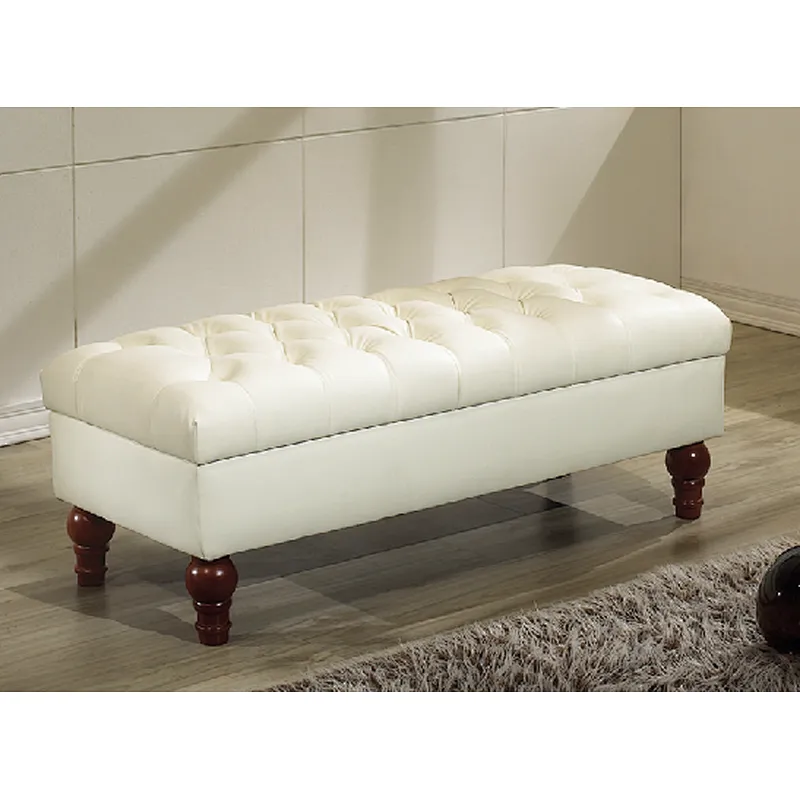Frank Furniture Hot Selling Cheap Price Ottoman Stool Fabric Velvet Bedroom Ottoman Bench
