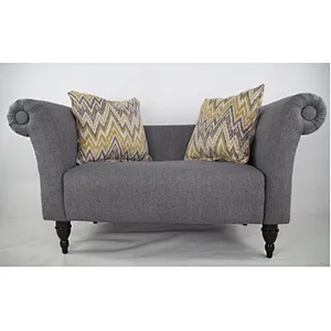 With exquisitely carved pure wood sofa legs European retro design comfortable healthy soft sponge double sofa