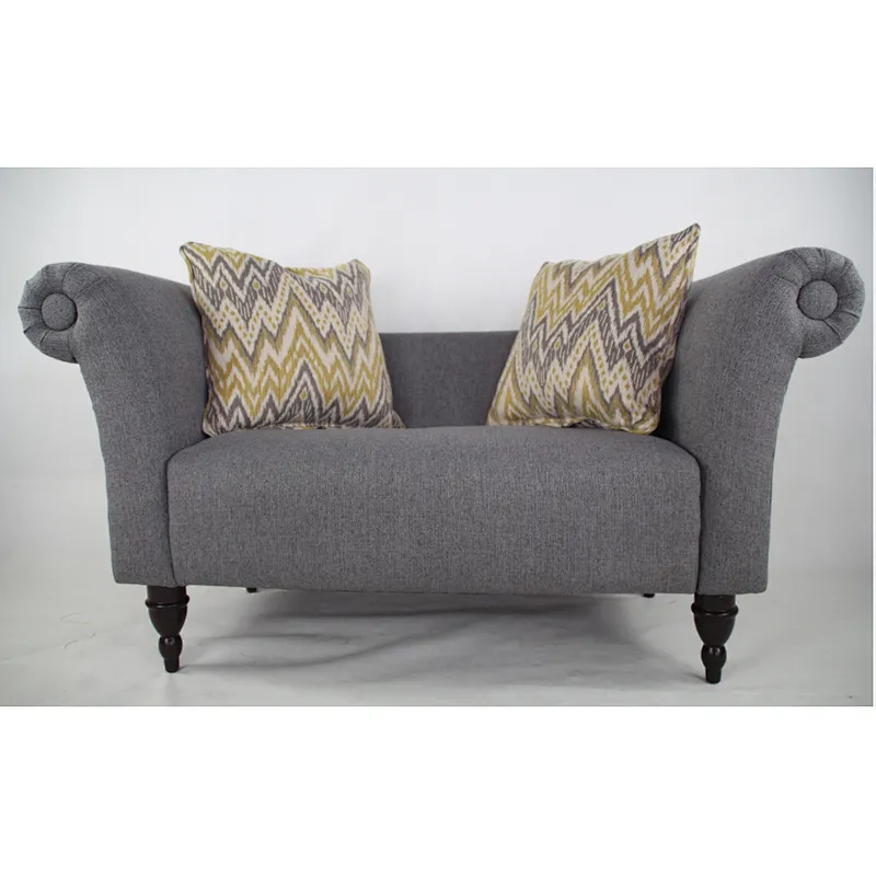 With exquisitely carved pure wood sofa legs European retro design comfortable healthy soft sponge double sofa