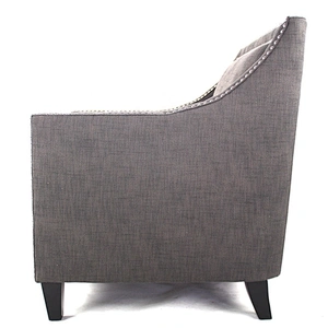 New Fashion Modern Luxury Design Single Sofa Set Fabric Sofa with Nails