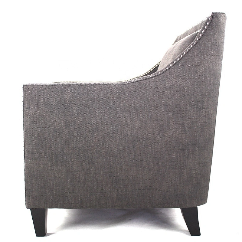 New Fashion Modern Luxury Design Single Sofa Set Fabric Sofa with Nails