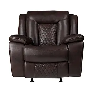 High-end Antique High Quality  Air Leather Living Room Furniture  Recliner Sofa