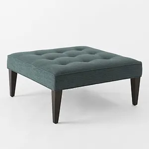 Frank Furniture Simple Design Cheap Price Ottoman Stool Fabric Upholstery With Nails Ottoman Bench