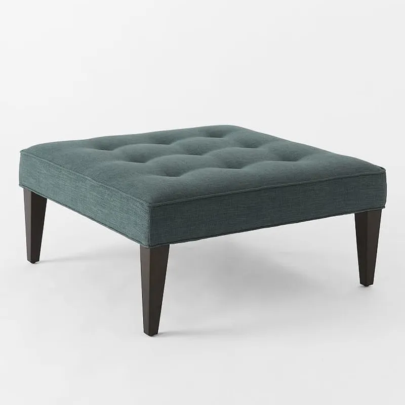 Frank Furniture Simple Design Cheap Price Ottoman Stool Fabric Upholstery With Nails Ottoman Bench