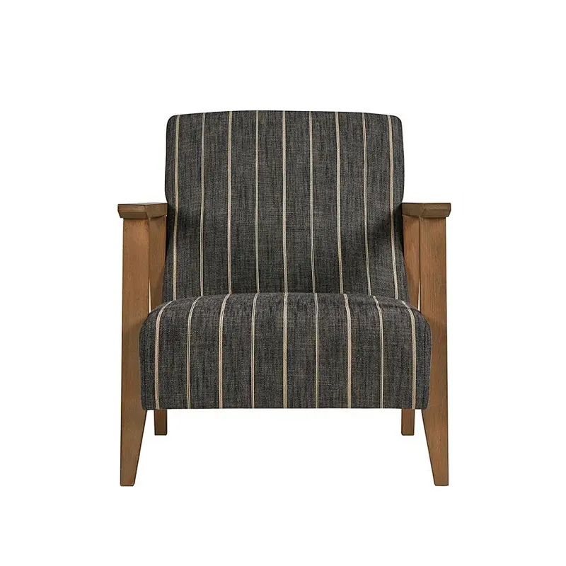 Hot Sale High Quality Modern  Design Grey Linen Material  Wooden Chair For Living Room