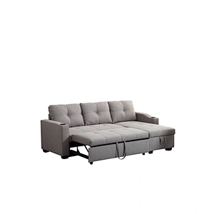 Gray modern style healthy and rational design small high quality living room sofa bed with storage function