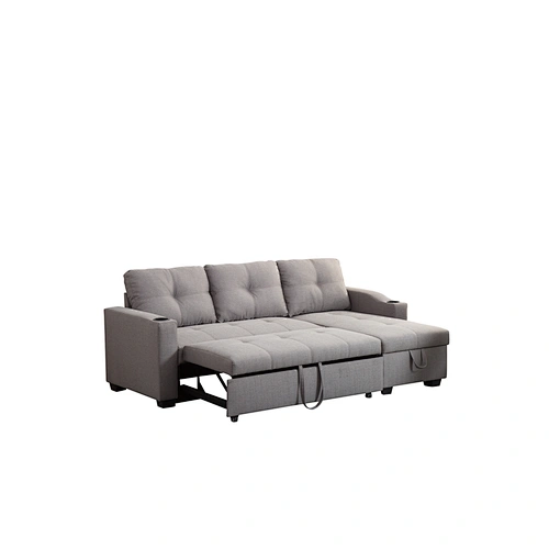 Gray modern style healthy and rational design small high quality living room sofa bed with storage function