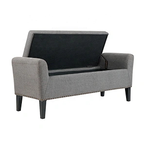 Hot Sale  Square   Bench Chair Wooden  Ottoman with Storage