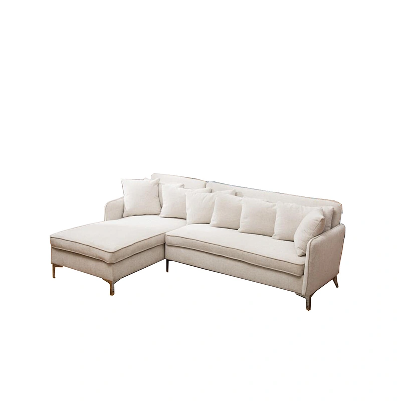 2019 Newest modern style hot selling high quality beautiful metal foot sectional sofa