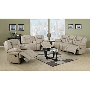 2019 hot selling living room high quality multi-function manual PU leather recliner sectional sofa