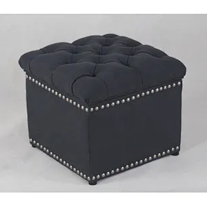 High Quality Modern Style Grey Linen Material  Ottoman&Bench For Living Room
