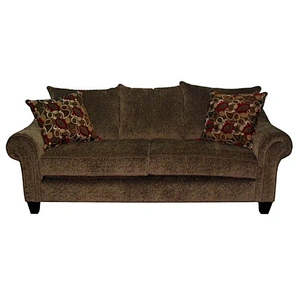 Dark brown sponge cushion high quality flannel comfortable healthy back loveseat living room large sofa