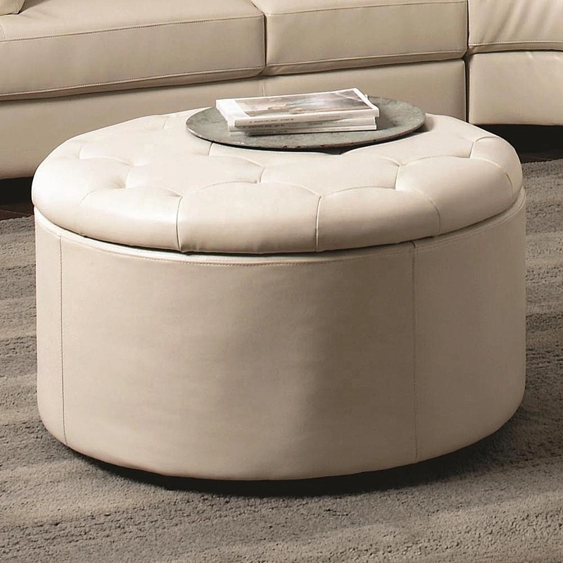 New design coffee table ottoman storage round ottoman stool for living room furniture and hotel