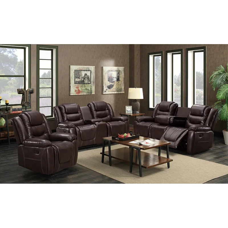 Modern style 2019 living room health and comfortable with large backrest high quality recliner sectional sofa