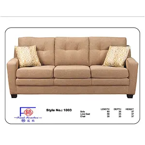 Modern brown 3+2 combination soft linen health sponge living room furniture sofa set