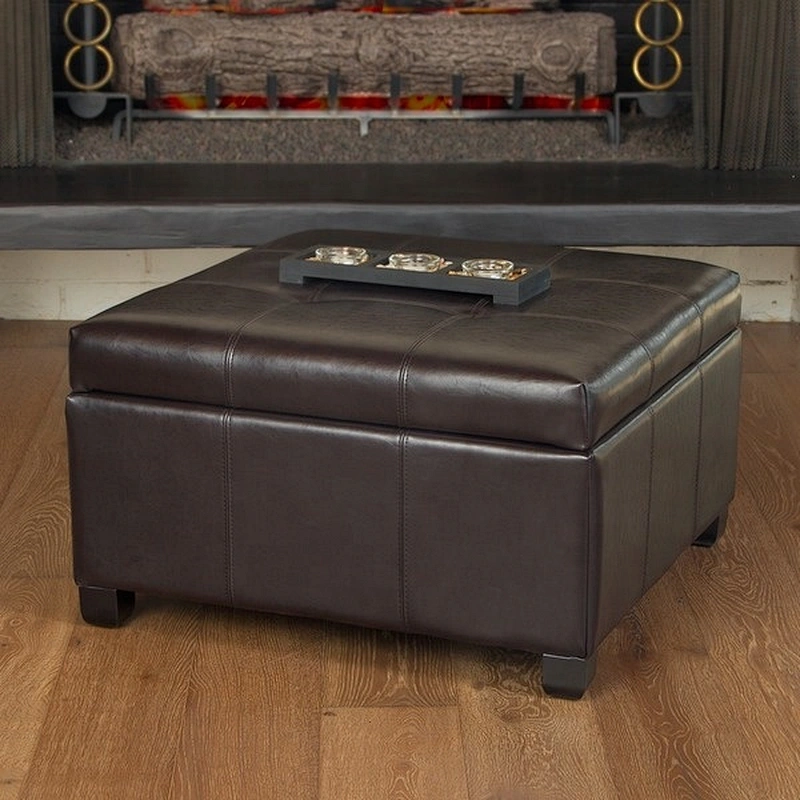 Furniture factory low price bedroom furniture ottoman hot selling modern square storage ottoman