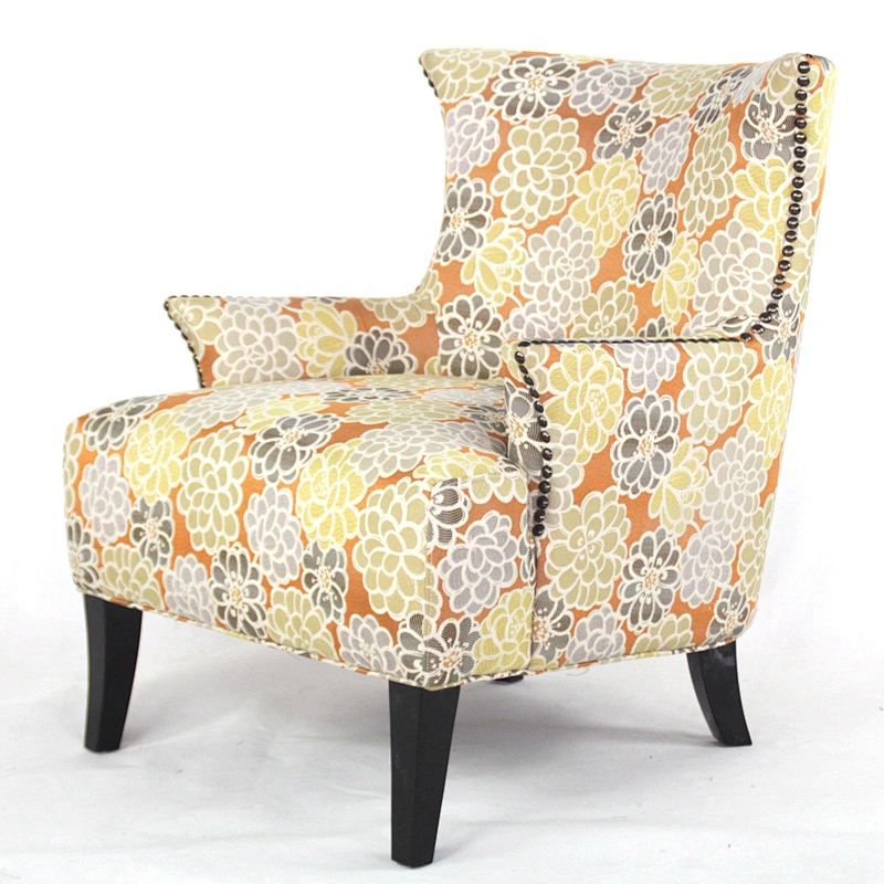 Fashion design armchair fabric leisure chair and wooden armchair for  living room furniture