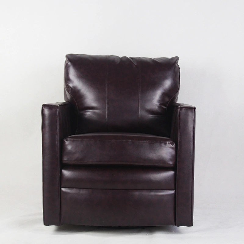 Frank Furniture Comfortable Living Room Leather Chair Accent Swivel Lounge Chair