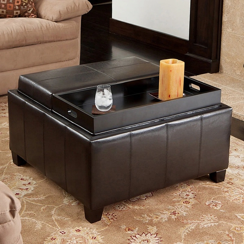 Furniture factory low price bedroom furniture ottoman hot selling modern square storage ottoman