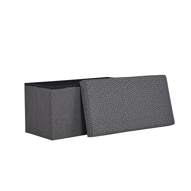 2019 Newest  Design Grey Leisure Style Foldable Ottoman&Bench With Storage Space