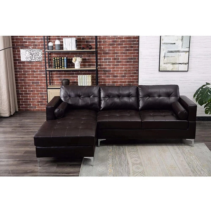 Furniture supplier French style L shaped leather sofa set living room furniture  factory price sofa living room