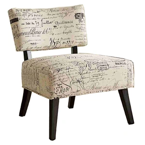 2019 Newest simple and generous modern style high quality beautiful printing chenille chair