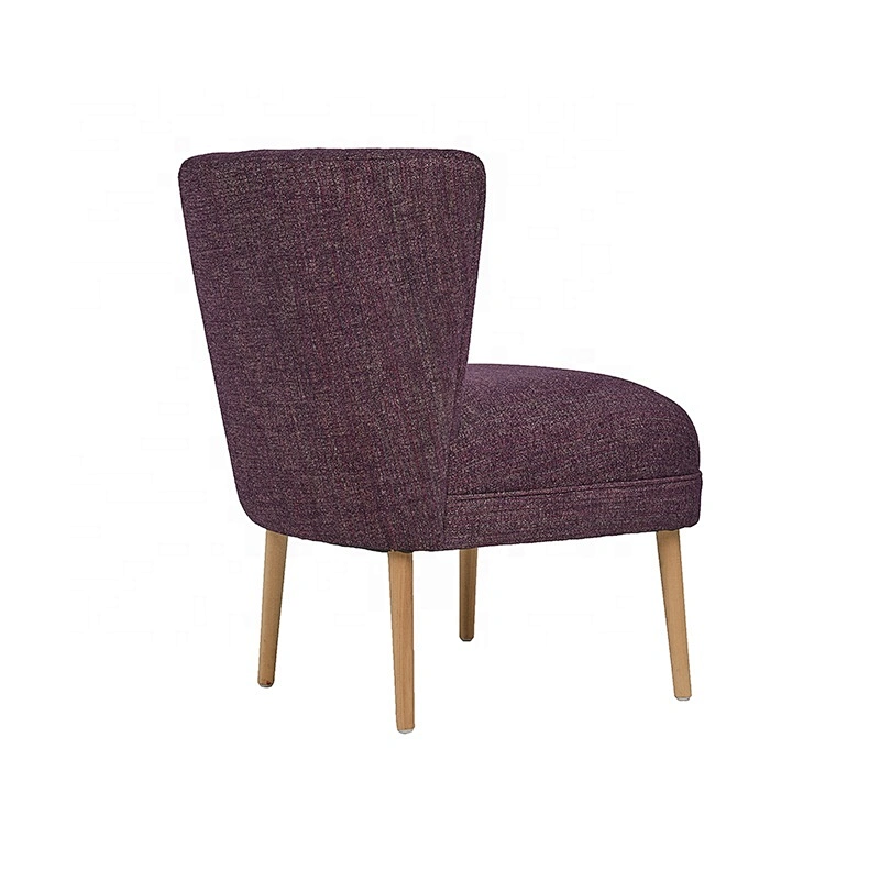 Comfort Modern Living Room Chairs Leisure Chairs Sofa Purple Cotton and Linen