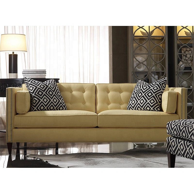 European Style Living Room Furniture Modern Sofa Home Furniture Sofa with Nails