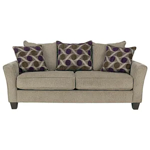 Modern gray low-key simple design healthy high quality living room sponge double seat large sofa
