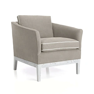 Fabric Accent Chair Modern Style Comfortable Seat Single Armchair Living Room Wooden Frame Armchairs