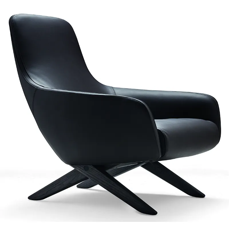 Frank furniture Modern style living room wooden frame fabric or leather relax arm chair accent sofa leisure chair