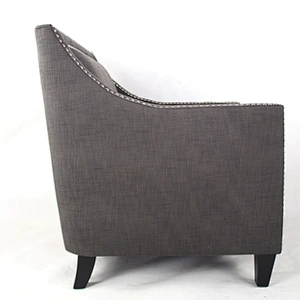 New Fashion Modern Luxury Design Single Sofa Set Fabric Sofa with Nails