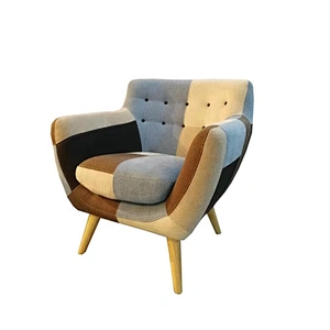 Wholesale price new design armchair modern colorful living room furniture wooden lounge chair