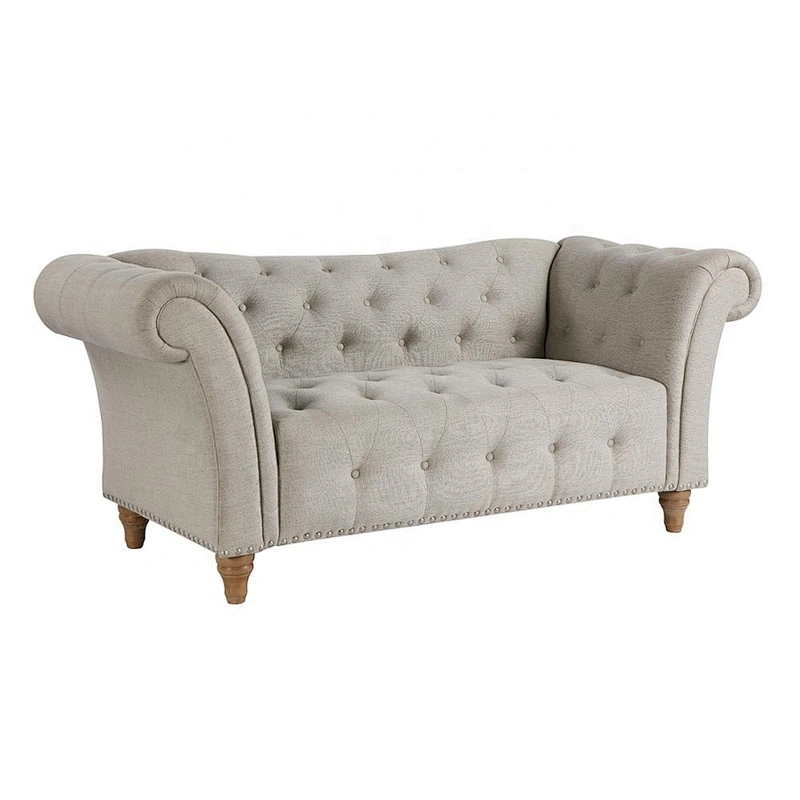 Fabric Material Sofa Living Room Furniture High Quality Volume-produce European Style Sofa Chair With Button