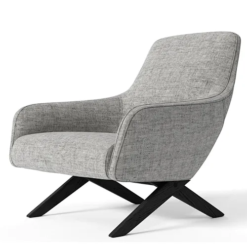 2019 New Design Hot Sale Fashionable Dark Grey linen fabric single sofa leisure accent chair for living room