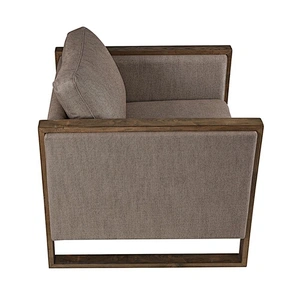 New Model High Quality Living Room Furniture Wooden Frame Grey Velvet  Material Sofa Chair