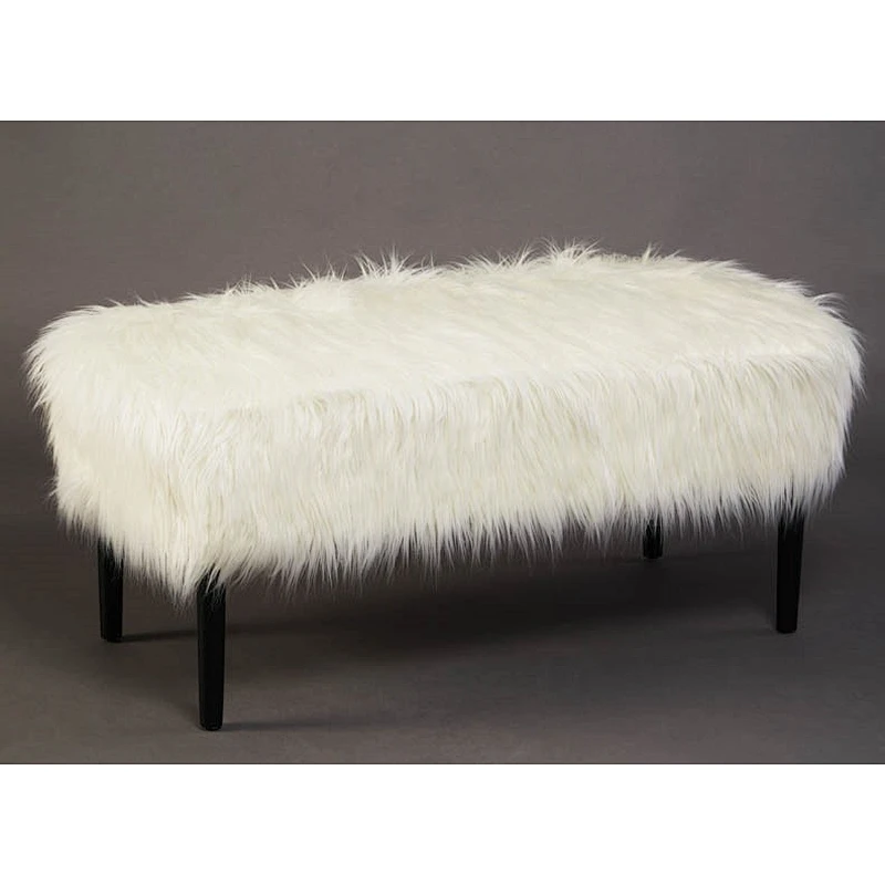 Frank Furniture European Style Upholstery Ottoman Stool Storage Wooden Base Ottoman Storage Bench