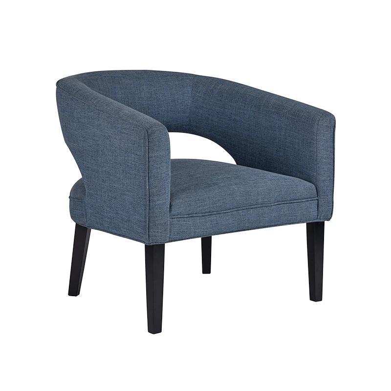 Light gray modern simple and comfortable style pure wooden footstool high quality living room seat chair