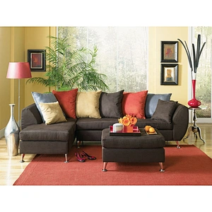 Frank furniture sectional corner sofa set and sofa cover L shape leather and fabric sofa cover with storage ottoman and pillow