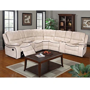 Best Selling Modern Leather Sectional Recliner Corner Sofa