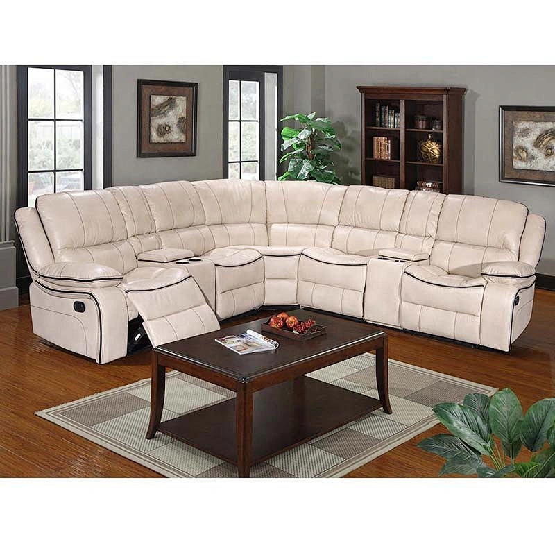 Best Selling Modern Leather Sectional Recliner Corner Sofa