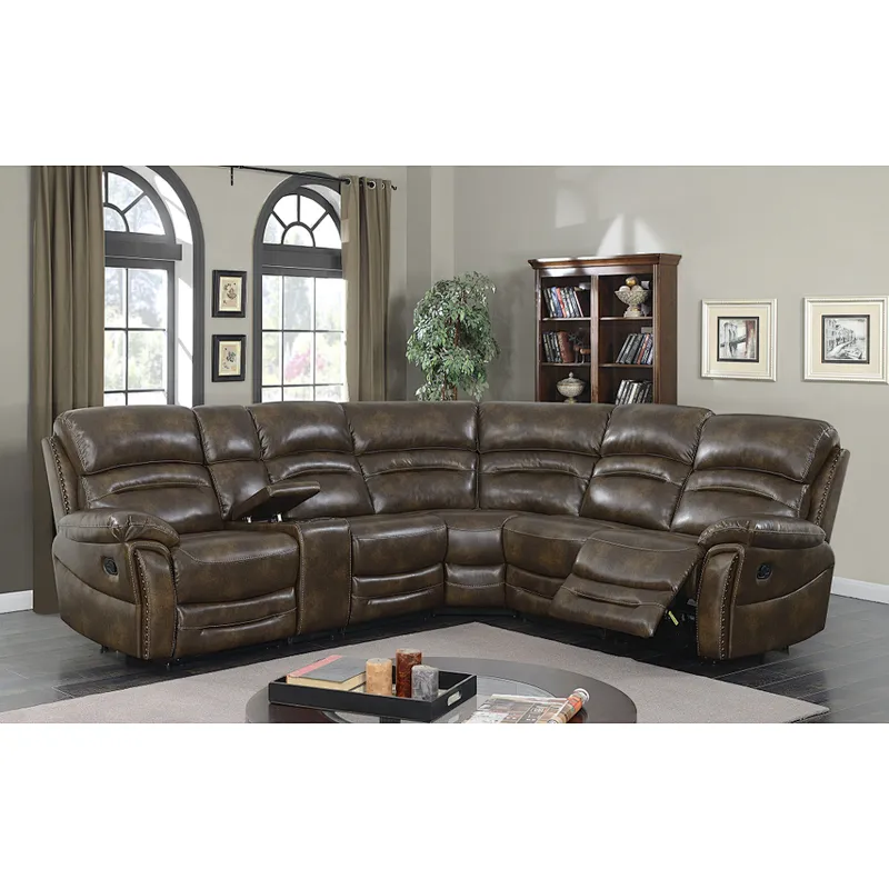 Frank Furniture High Quality Luxury Electric Leather Recliner Sofa With Drop Down Table Recliner Sofa Set